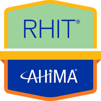 digital badge for Registered Health Information Technician certification